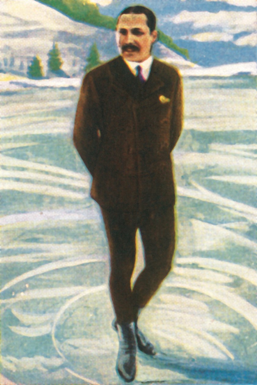 Den østrigske kunstskøjteløber Willi Böckl, 1928. af Unbekannt