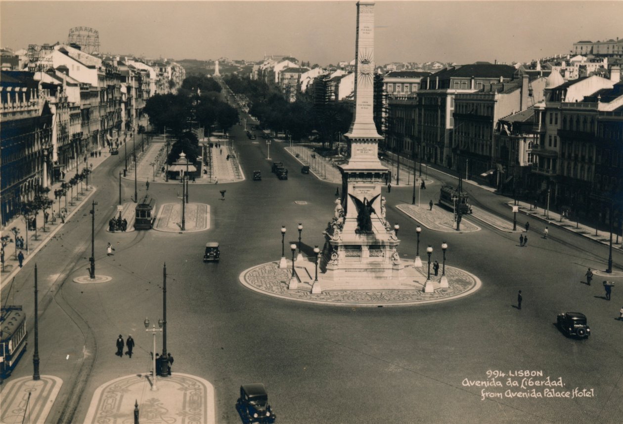 Avenida da Liberdade, Lissabon, Portugal, c1936 af Unbekannt
