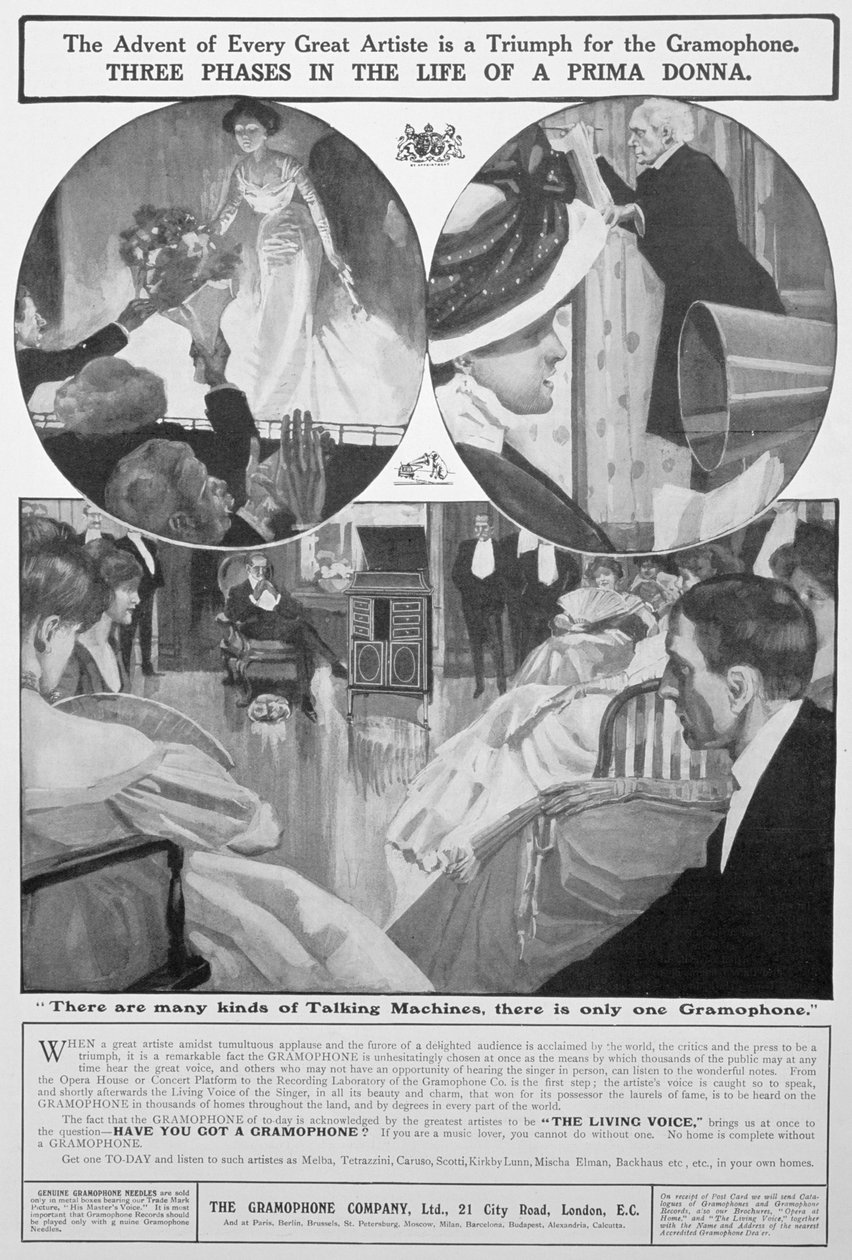 Avert for Gramophone Co, 1909 af Unbekannt