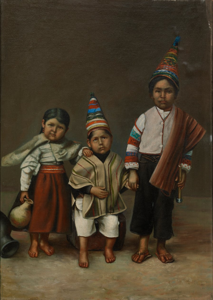 Aymara børn, ca. 1890-1892. af Unbekannt