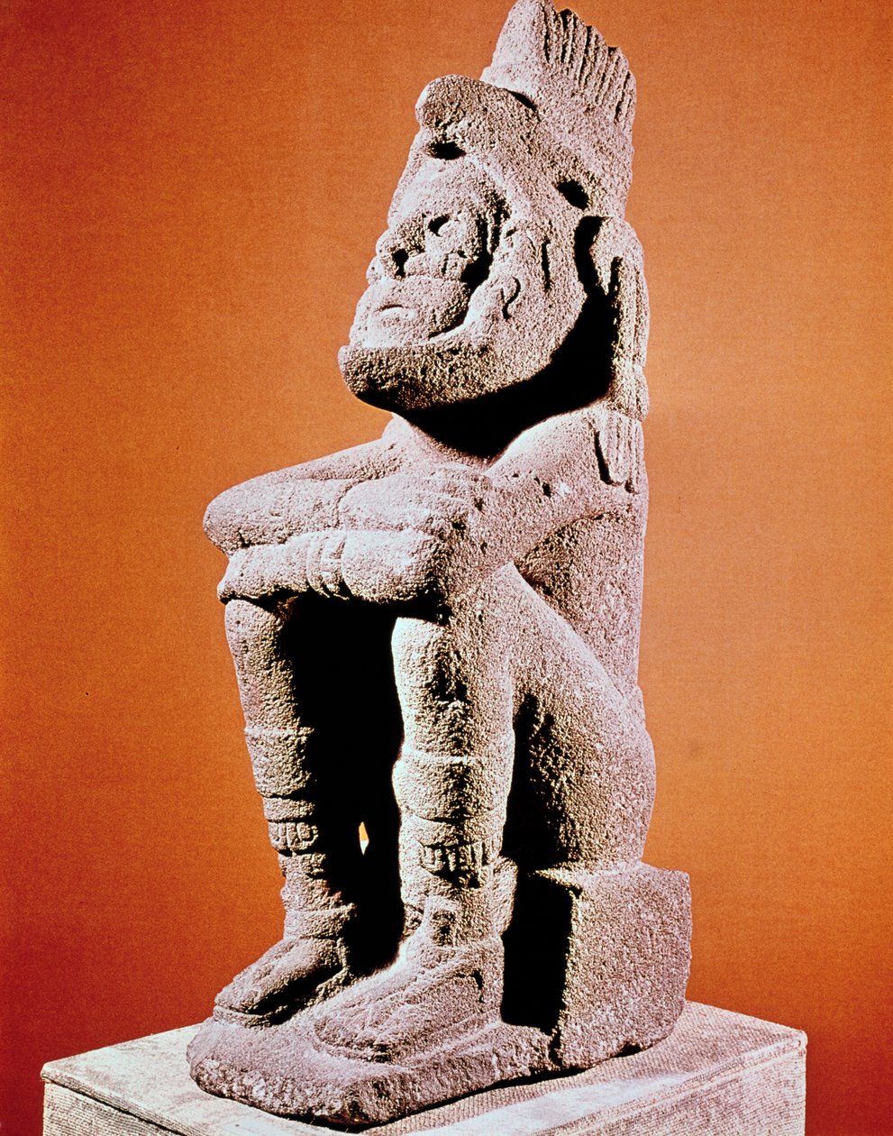 Aztekisk skulptur af en siddende mandsfigur, c1375-1521 af Unbekannt