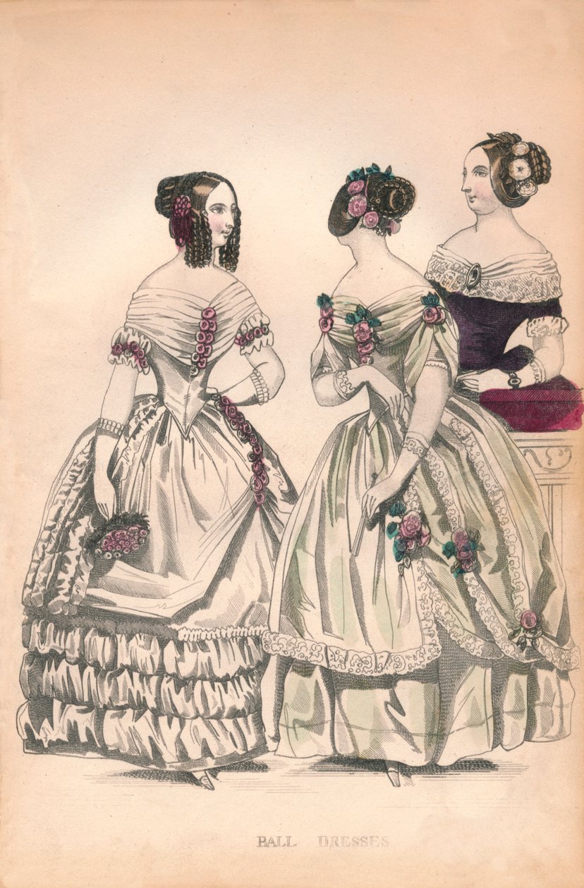 Boldkjoler, 1800-tallet. af Unbekannt