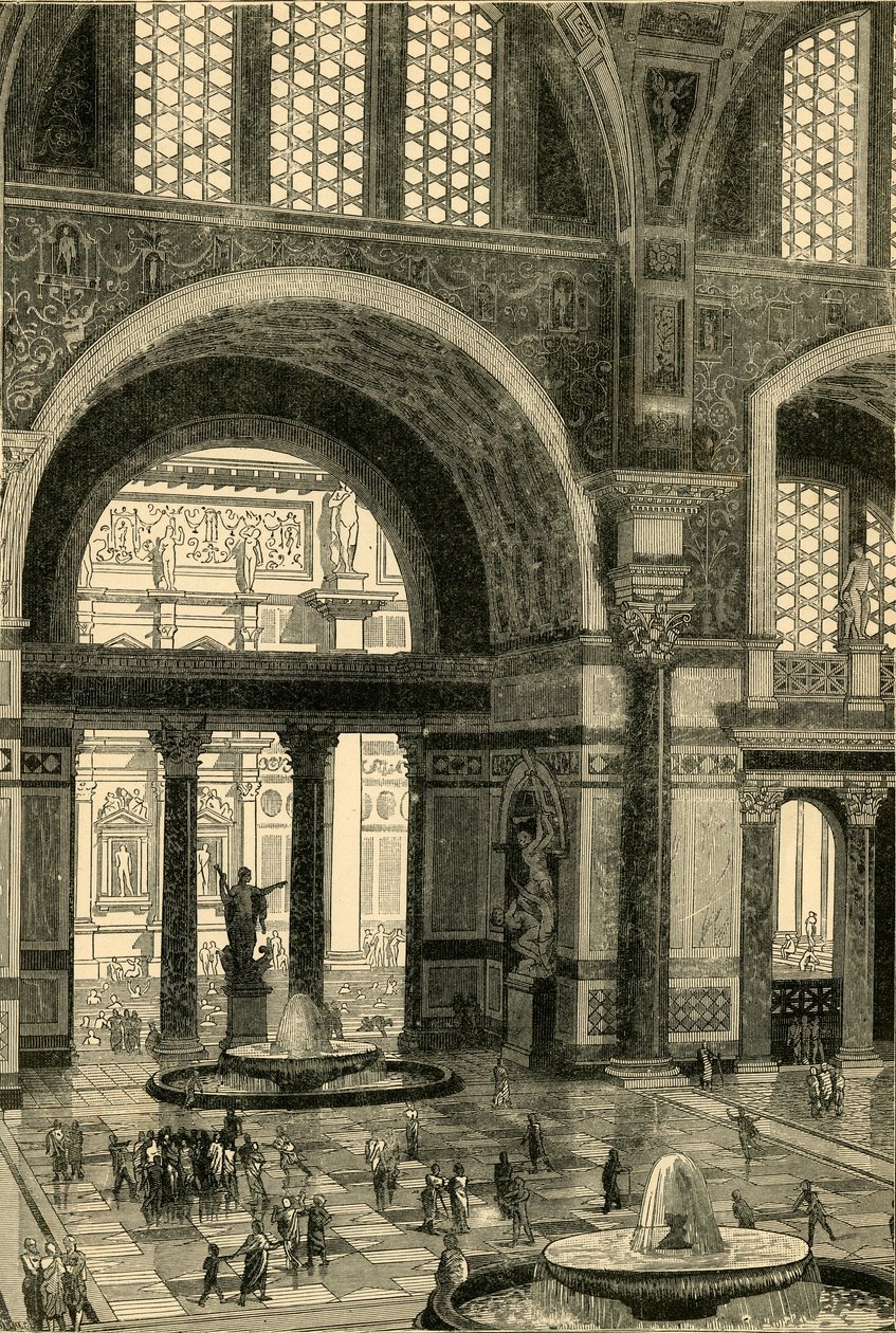 Caracallas bade restaureret, 1890. af Unbekannt