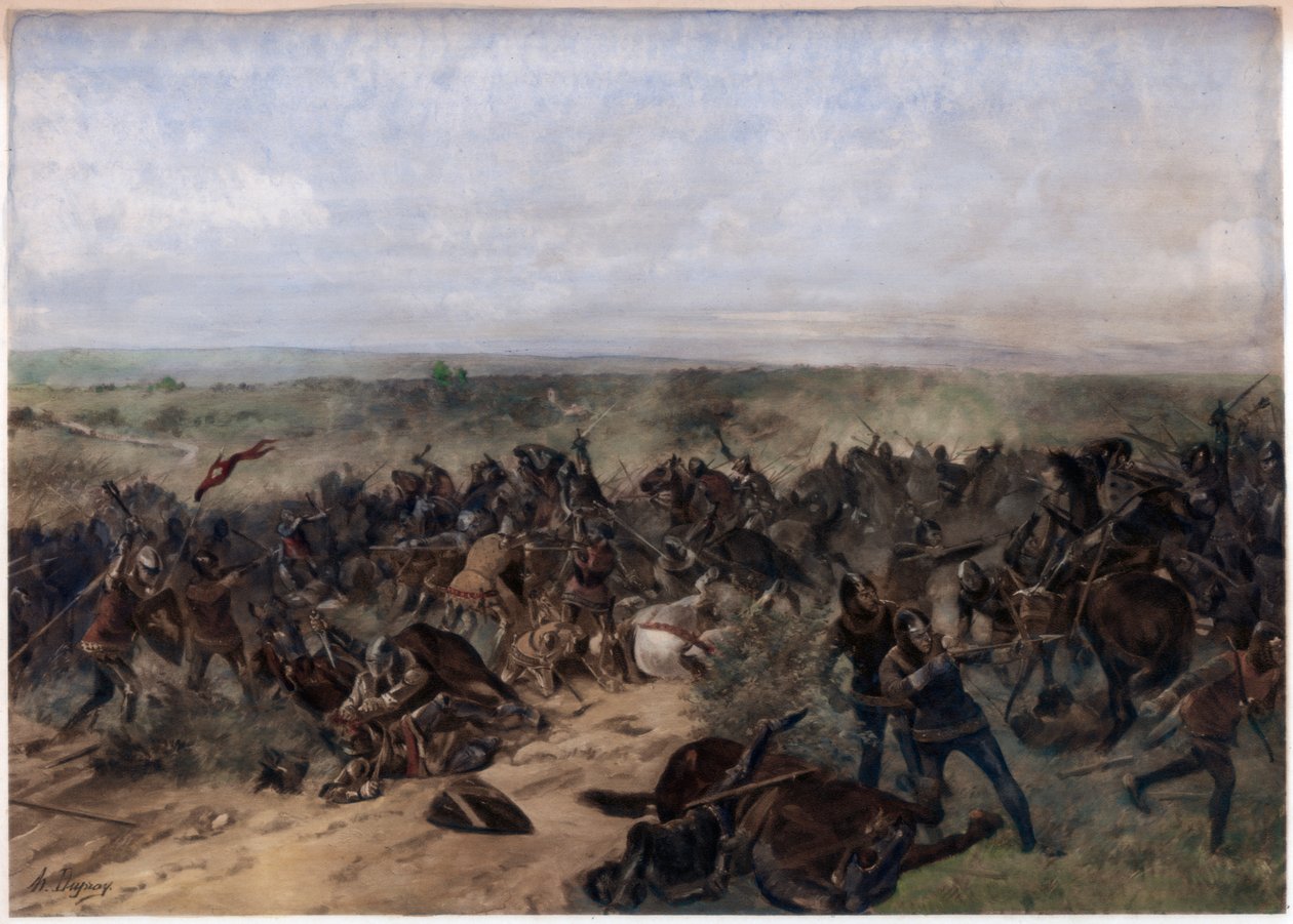 Slaget ved Crécy, 26. august 1346 af Unbekannt
