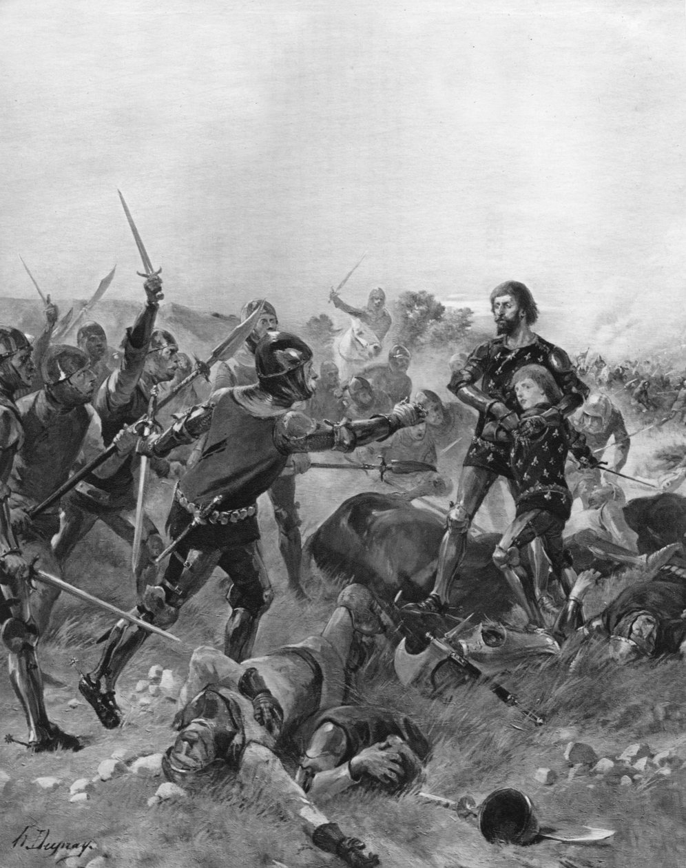 Slaget ved Poitiers, Frankrig, 1356 af Unbekannt
