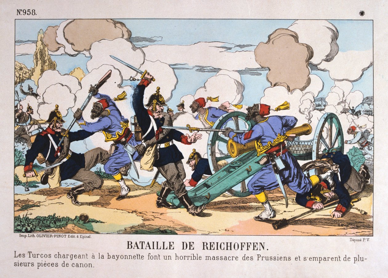 Slaget ved Reichshoffen, fransk-preussisk krig, 6. august 1870 af Unbekannt