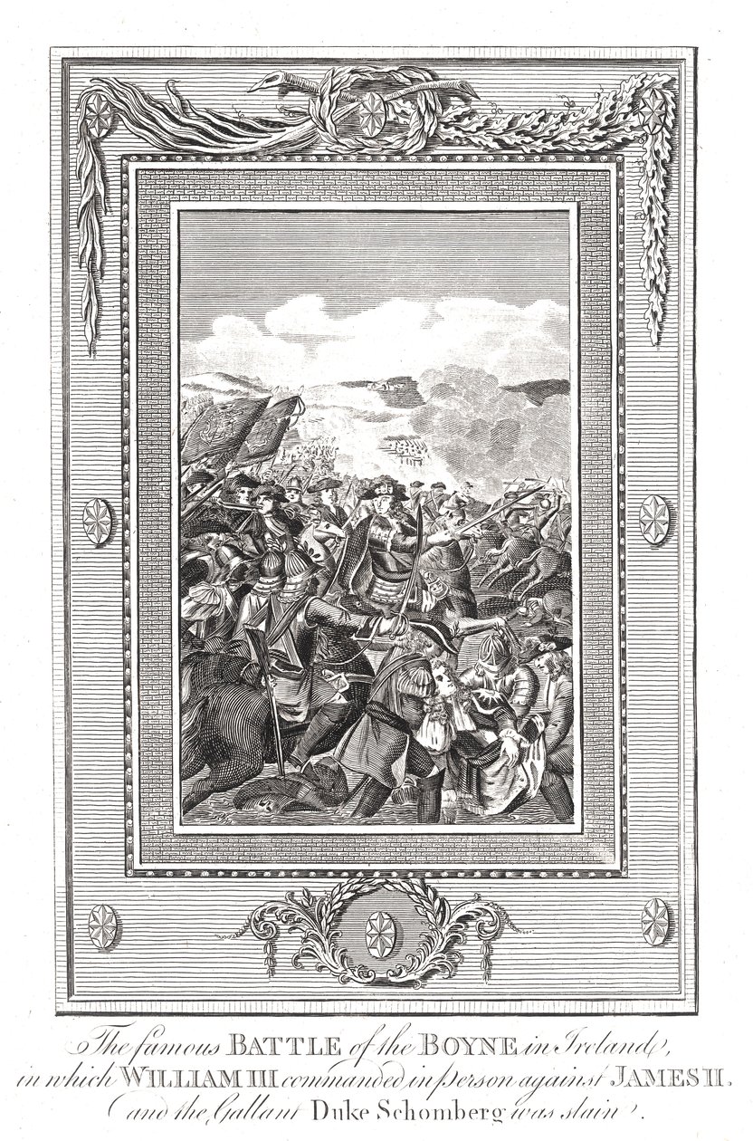 Slaget ved Boyne, 1690 af Unbekannt