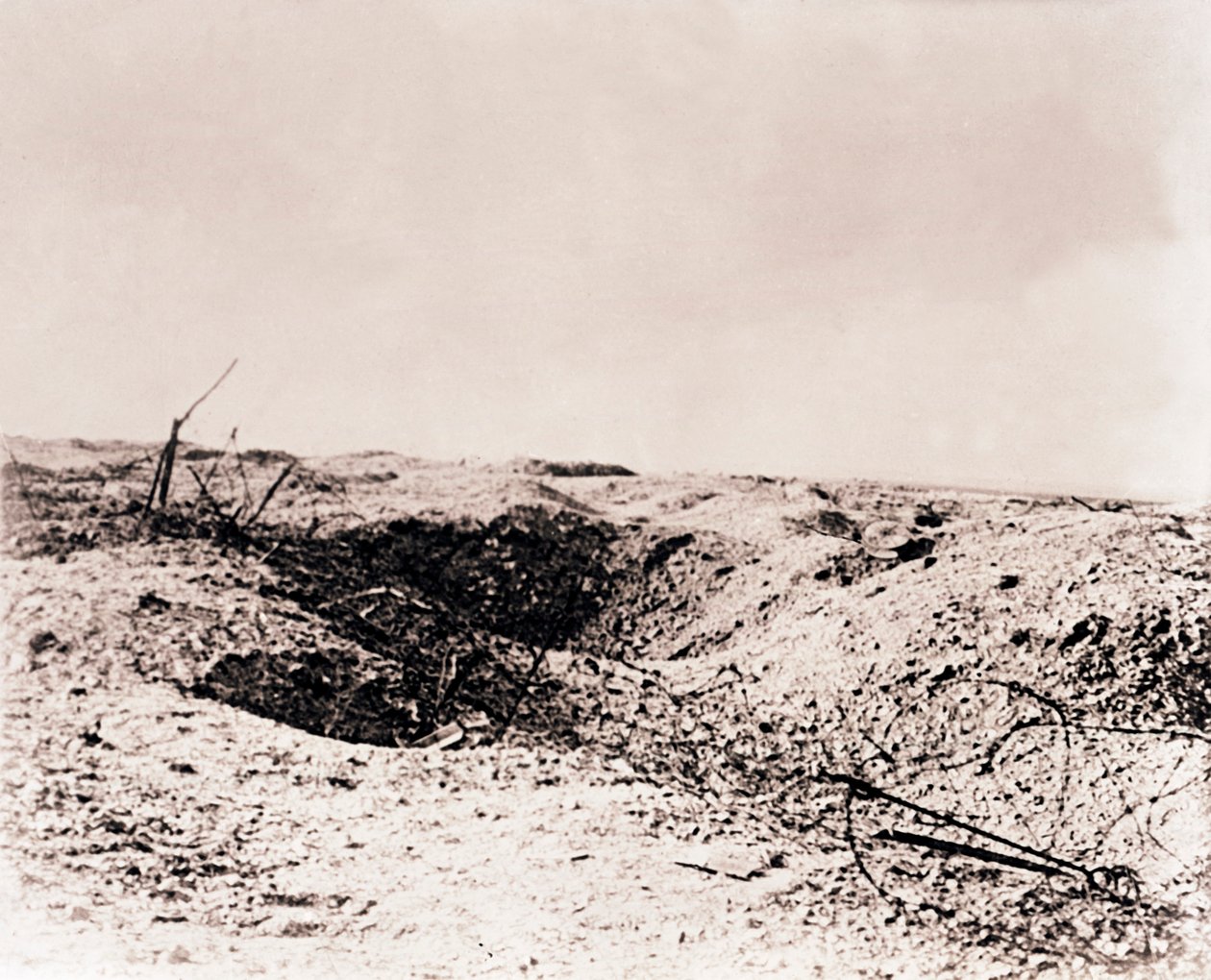 Battlefield, Tahure, Nordfrankrig, c1914-c1918 af Unbekannt