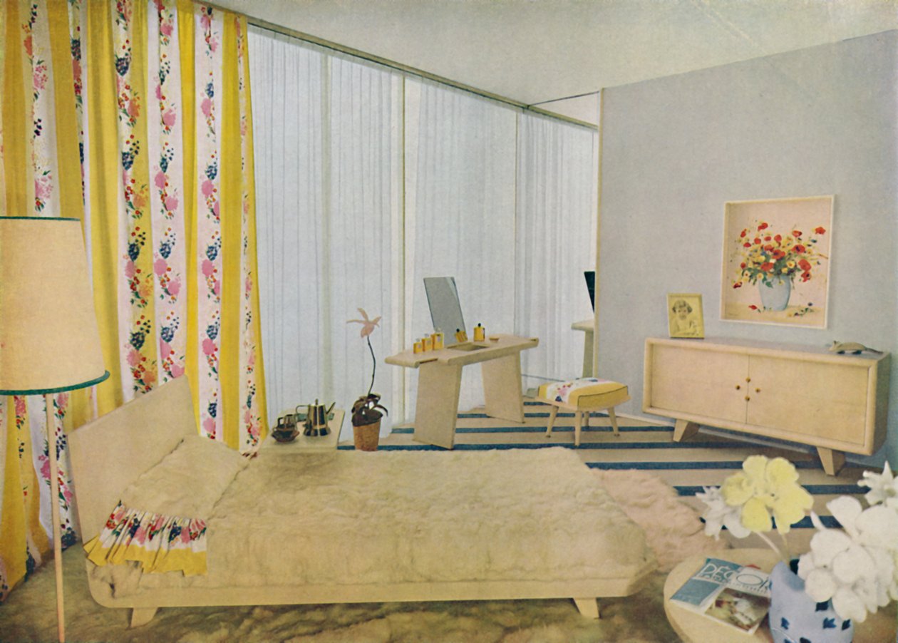 Soveværelse designet af Suzanne Guiguichon, 1939. af Unbekannt