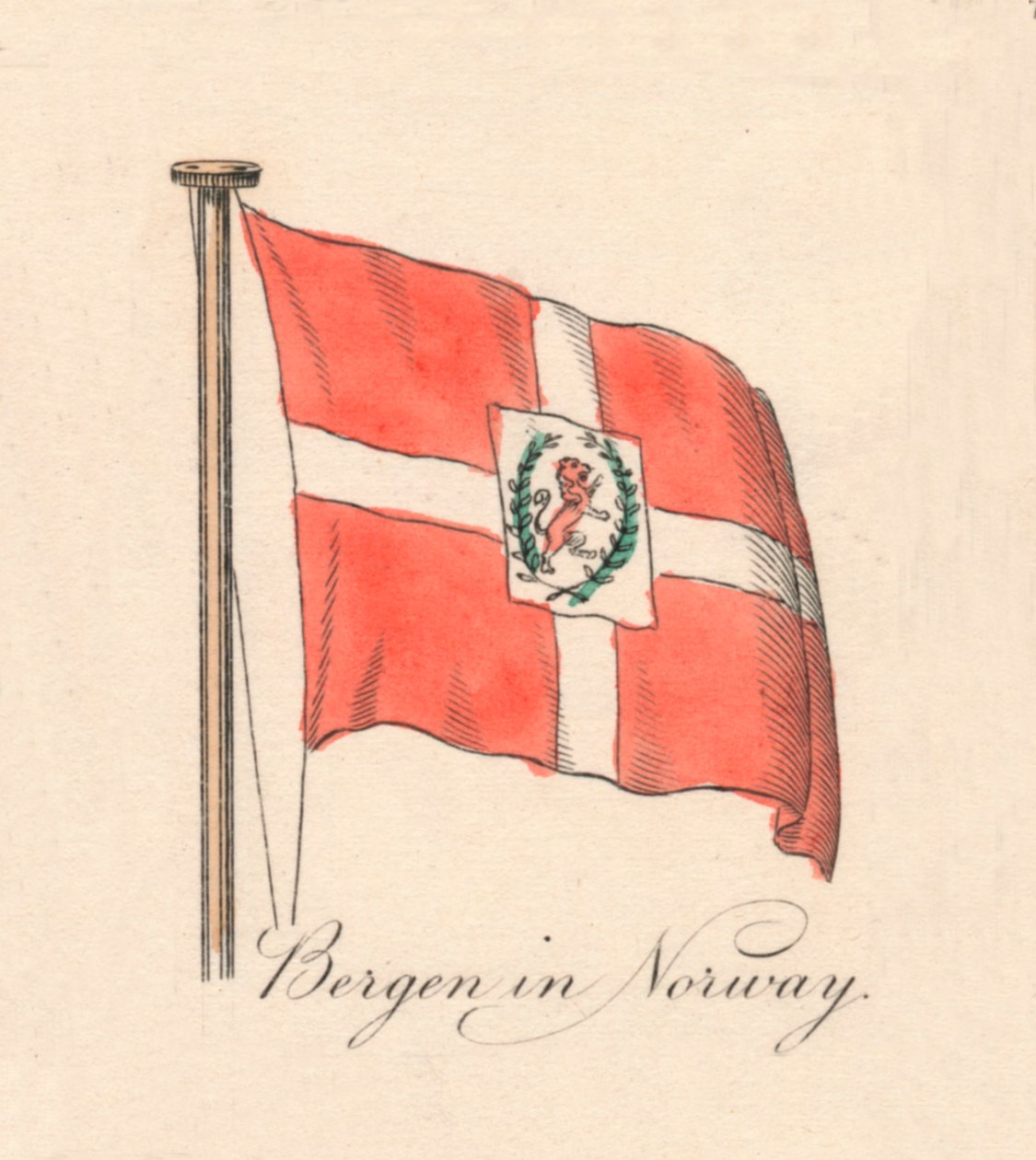 Bergen i Norge, 1838 af Unbekannt