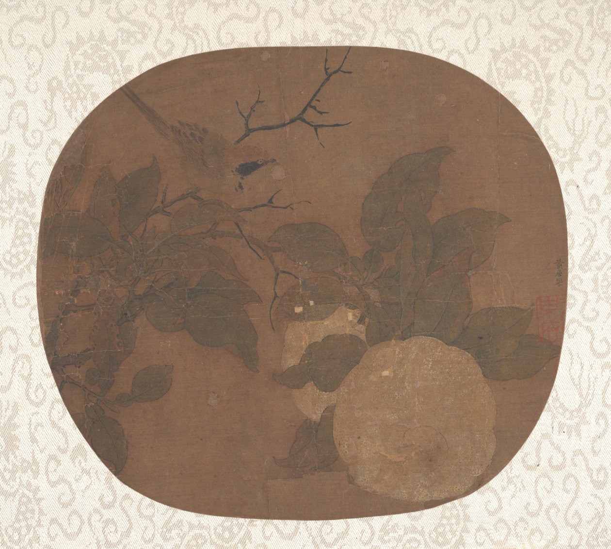 Fugl på en Camellia-gren, ca. 1000. af Unbekannt