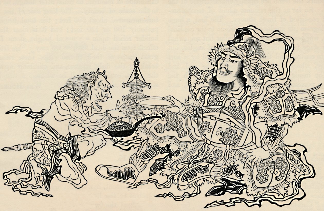 Bishamon and the Ministering Demon, 1886 af Unbekannt