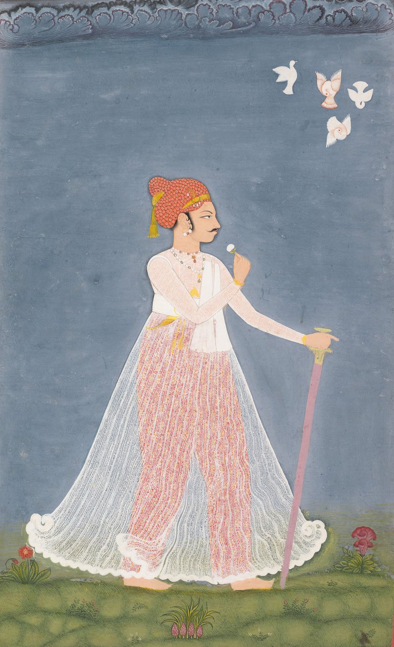 Bishen Singh som ung mand, ca. 1780. af Unbekannt