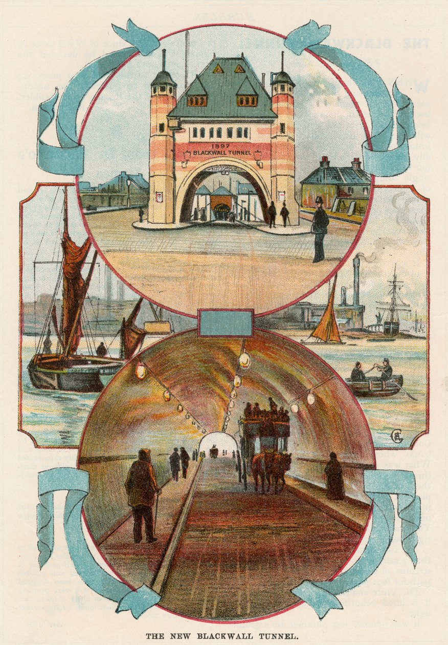 Blackwall Tunnel, London, c1900 af Unbekannt