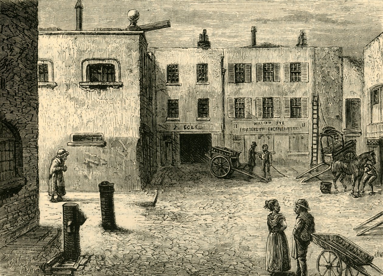 Bleeding Heart Yard, c1872. af Unbekannt