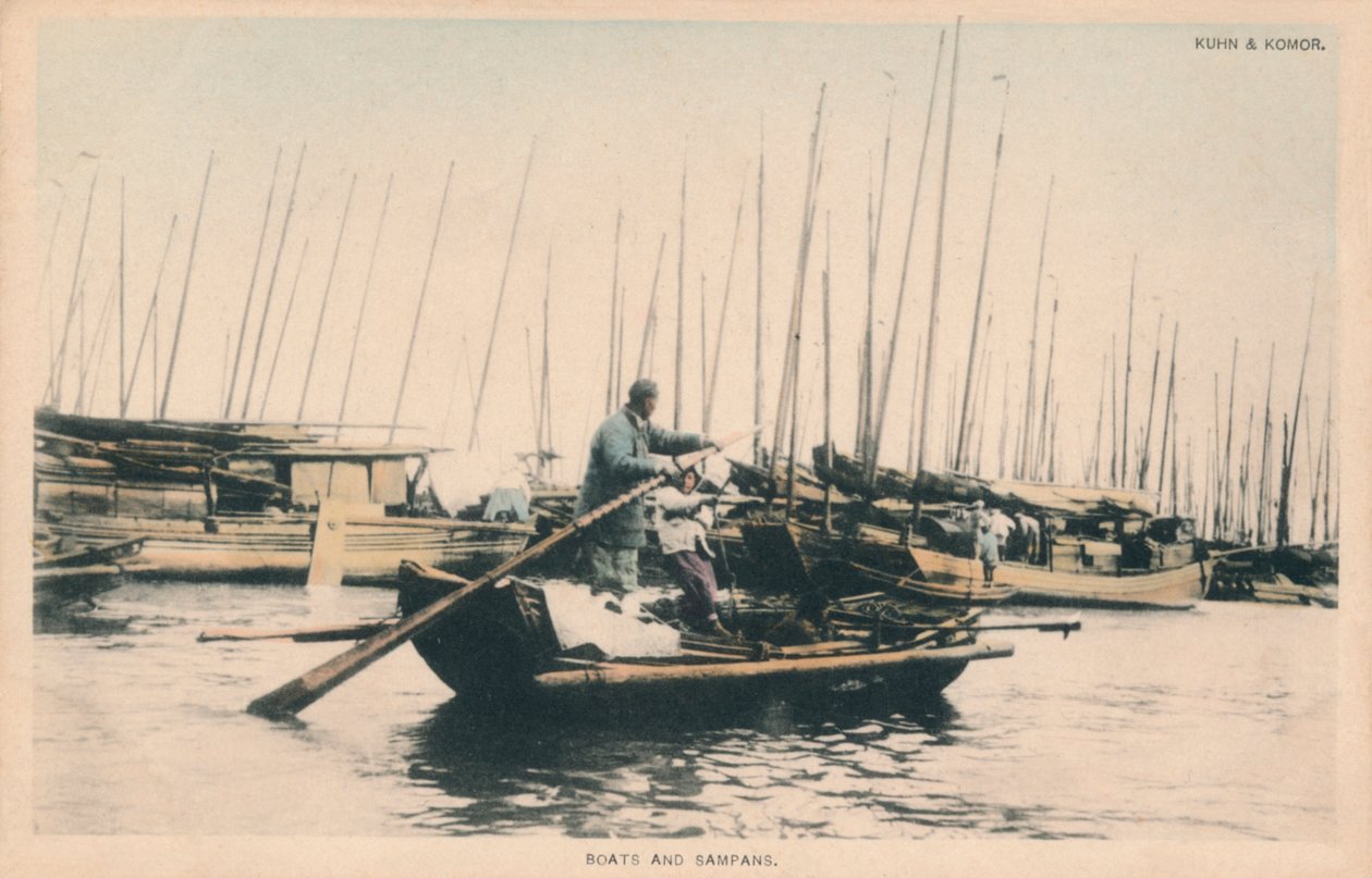 Både og Sampans, c1910. af Unbekannt