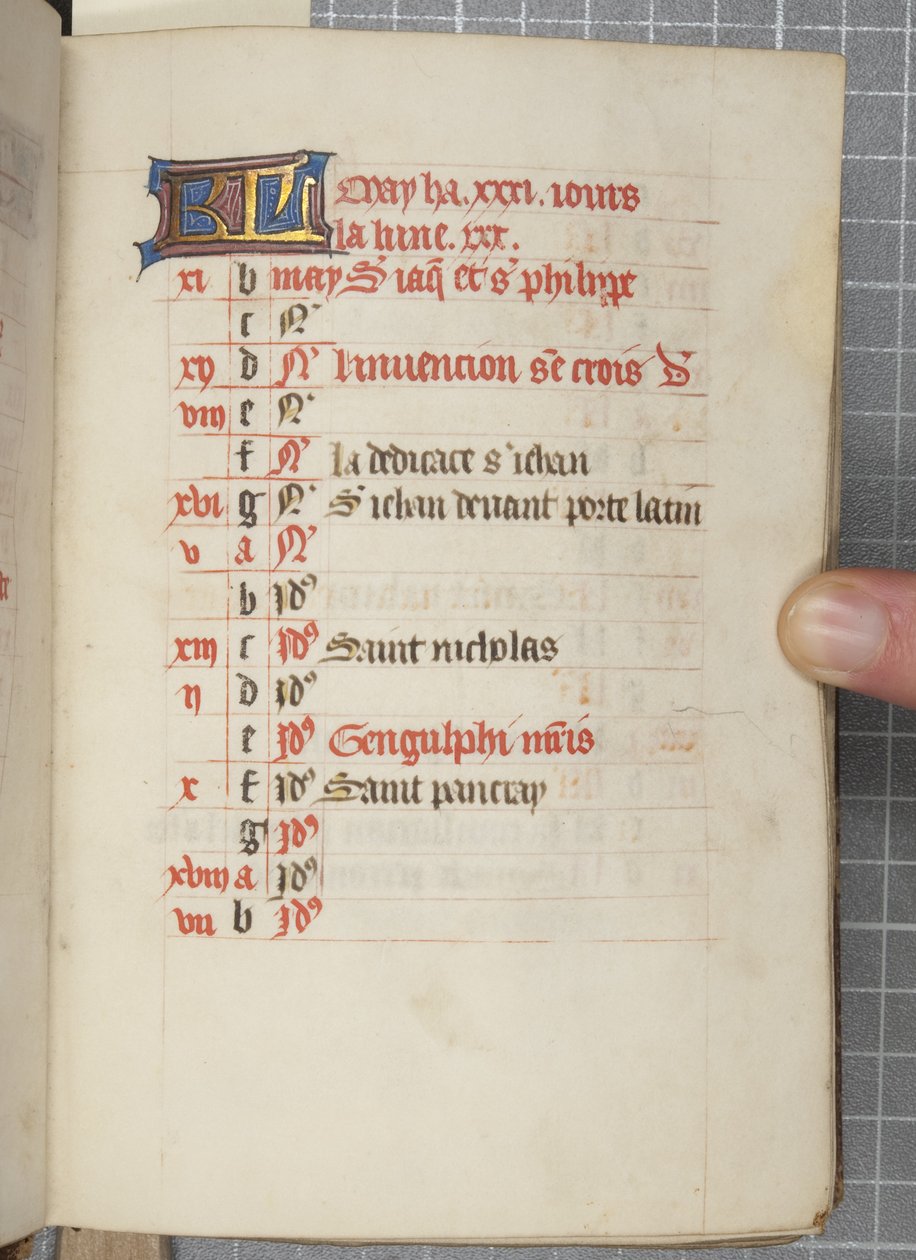 Timebog, ca. 1450 (blæk på vellum) af Unbekannt