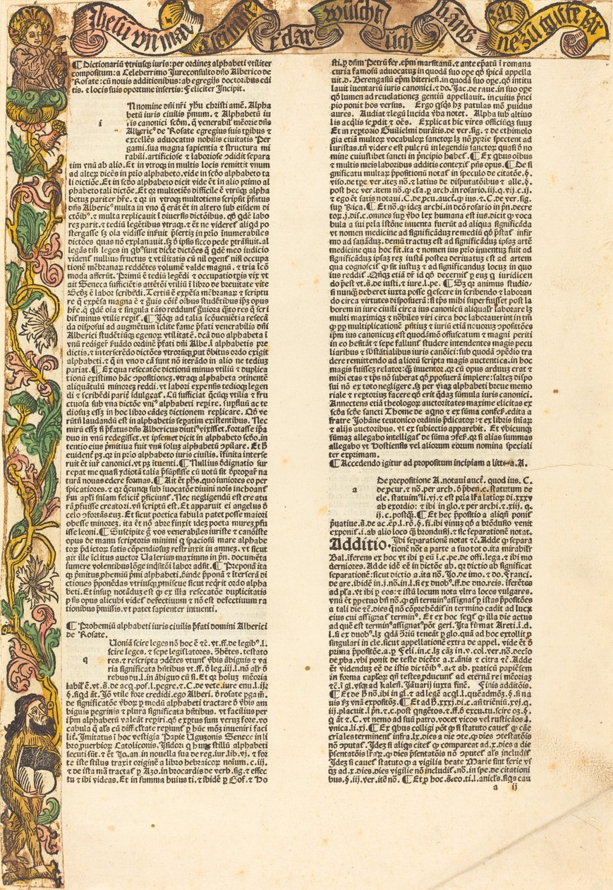 Border fra en almanak, ca. 1489. af Unbekannt