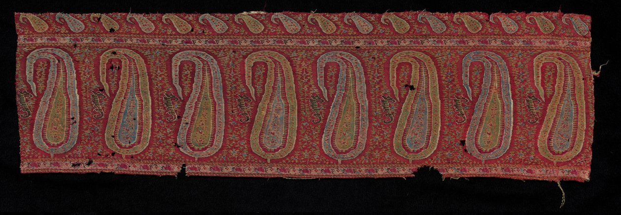 Border of a Shawl, 1800-tallet. af Unbekannt