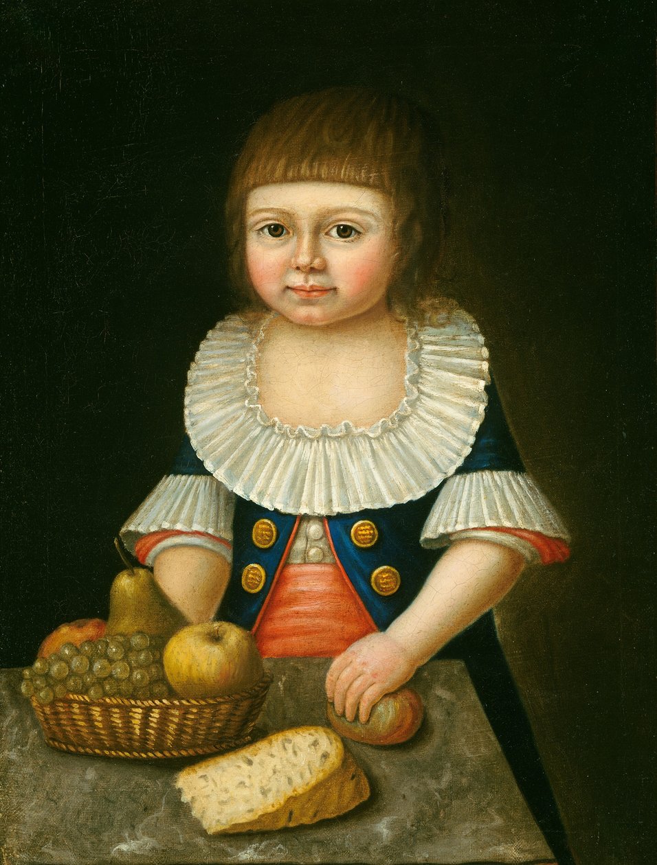 Dreng med en kurv med frugt, ca. 1790. af Unbekannt