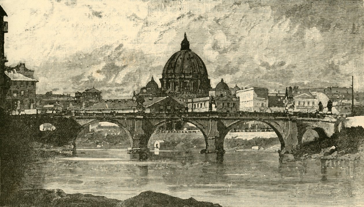 St. Angelos bro, Rom, 1890. af Unbekannt