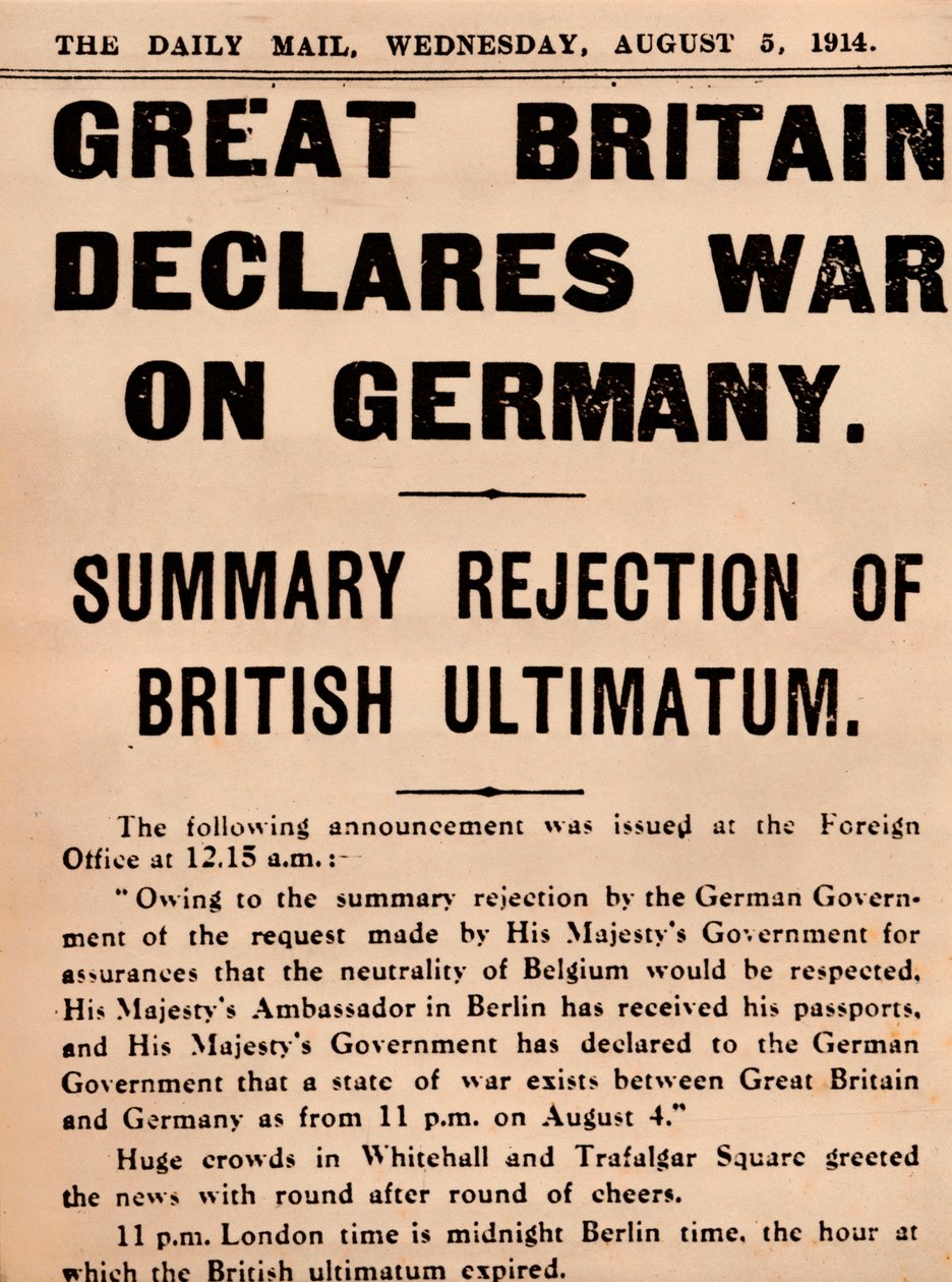 Storbritannien erklærer krig mod Tyskland, 1914-1935 af Unbekannt