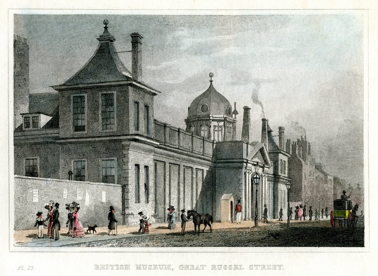British Museum, Great Russell Street, London, 1800-tallet af Unbekannt