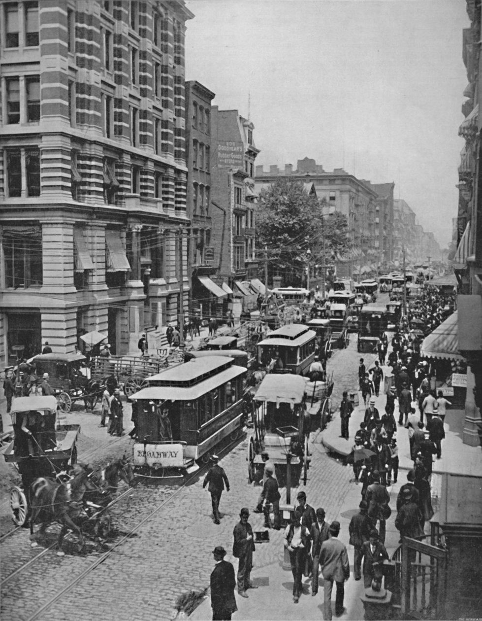 Broadway, New York, 1800-tallet af Unbekannt