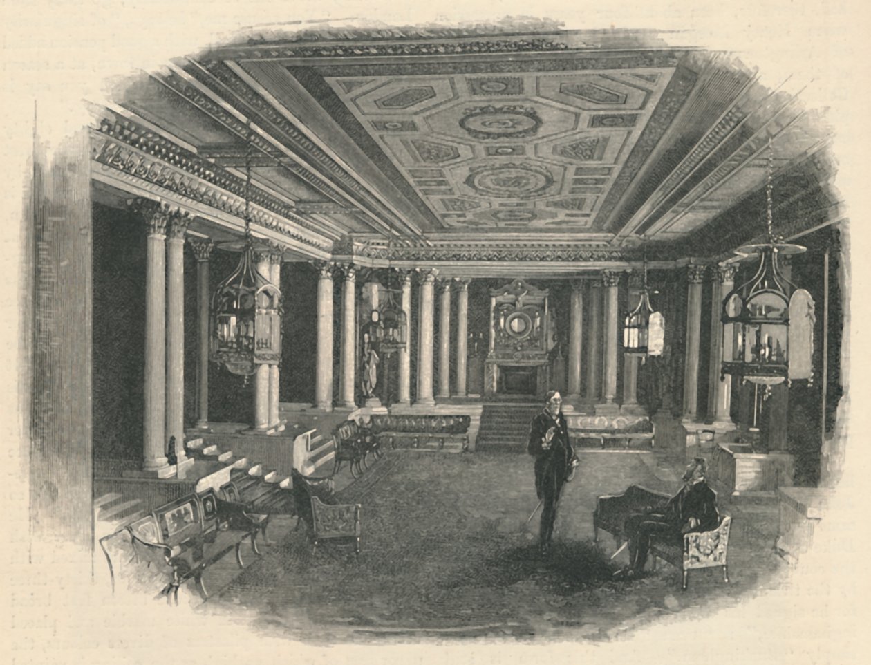 Buckingham Palace: The Marble Hall, 1886 af Unbekannt