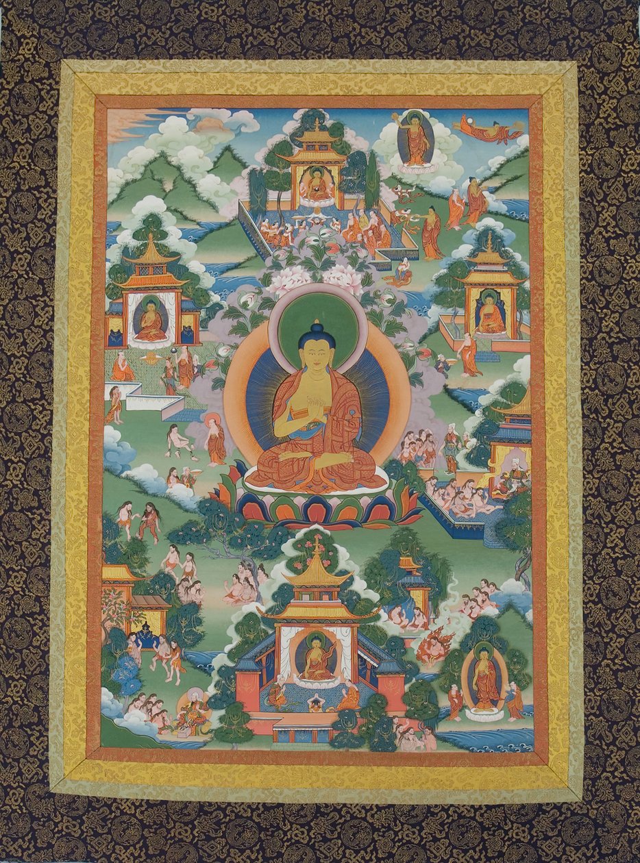 Buddha Sidder på en Lotus Piedestal, 1800-tallet. af Unbekannt
