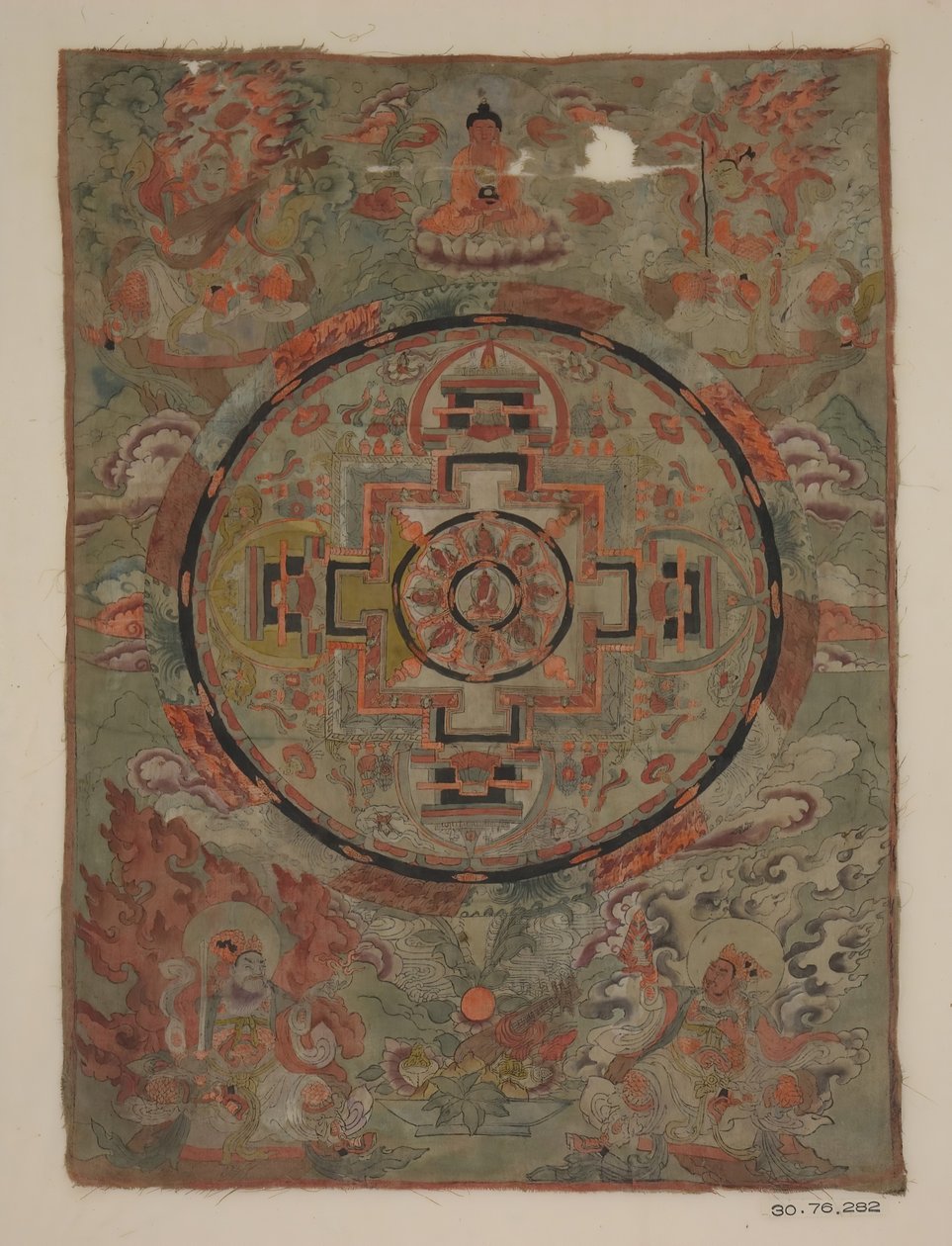 Buddha omgivet af bodhisattvaer, 1800-tallet. af Unbekannt
