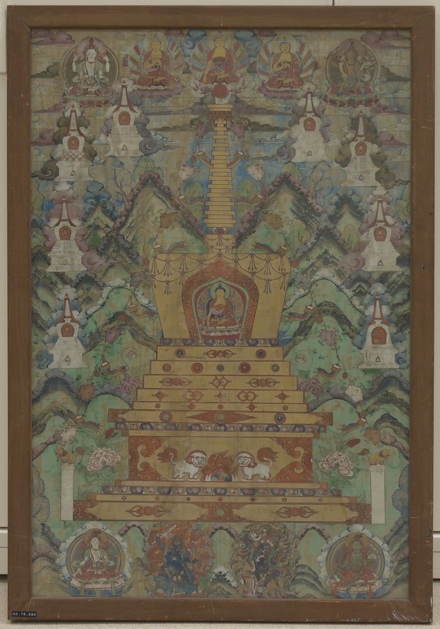 Buddha Within a Stupa, 16.-17. århundrede. af Unbekannt