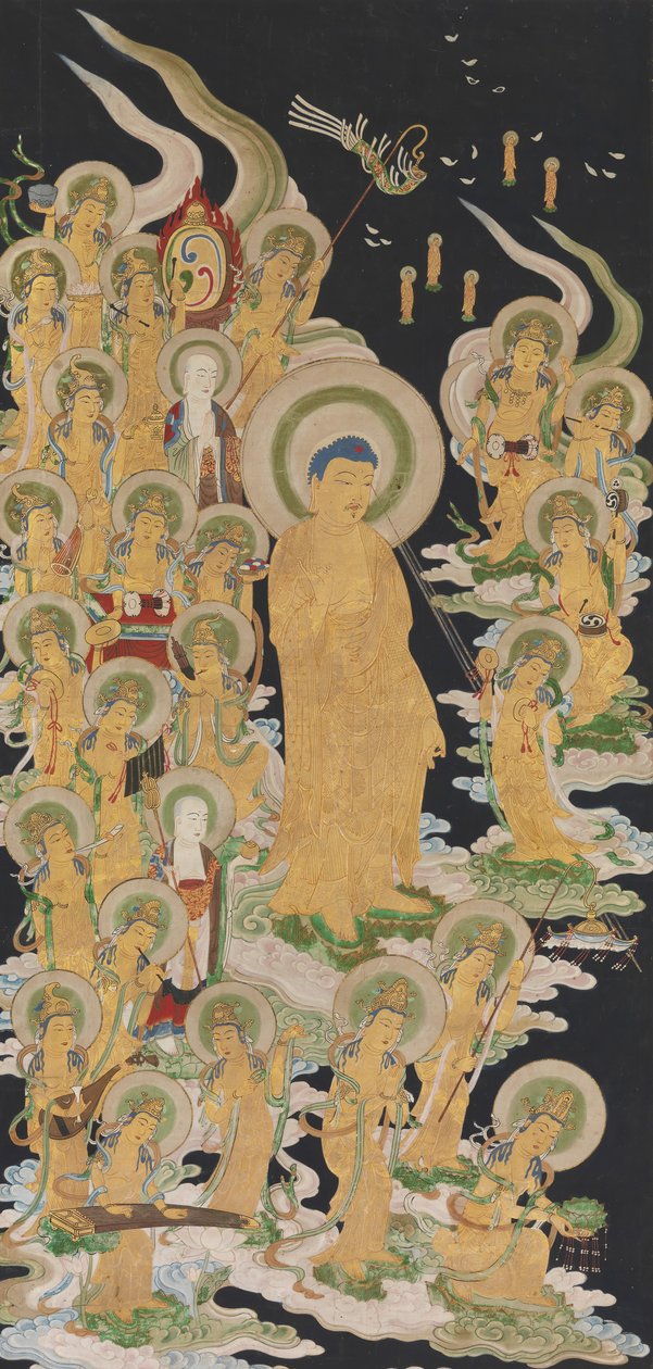Buddha og ledsagere, 17.-18. århundrede. af Unbekannt
