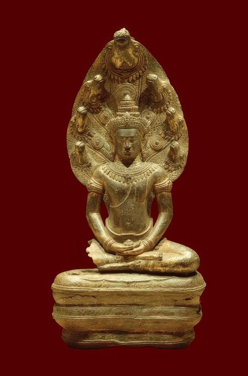 Buddha beskyttet af Naga af Unbekannt