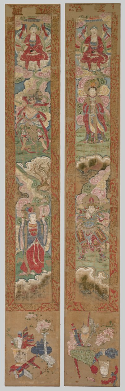 Buddhistpanel, 1300-tallet. af Unbekannt
