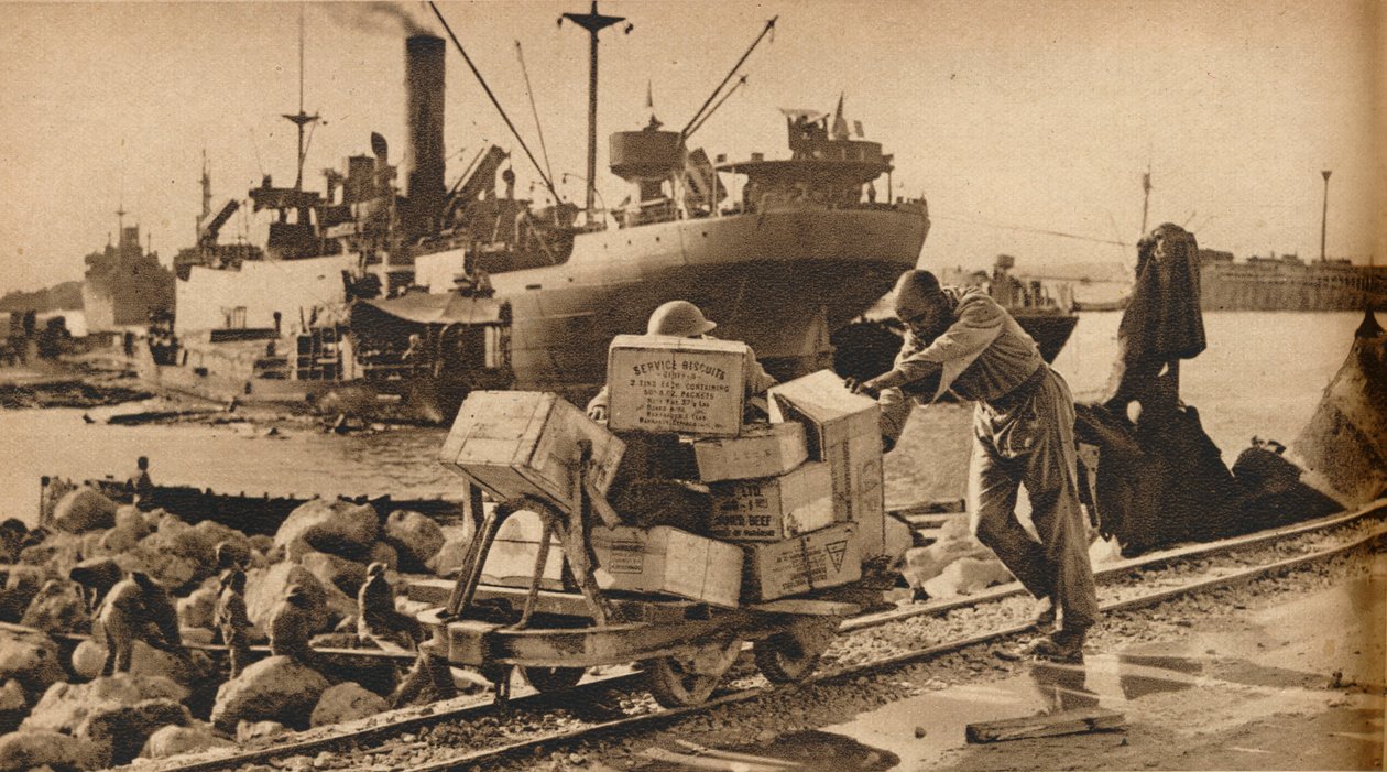 Travle scener i Benghazi, 1943 af Unbekannt
