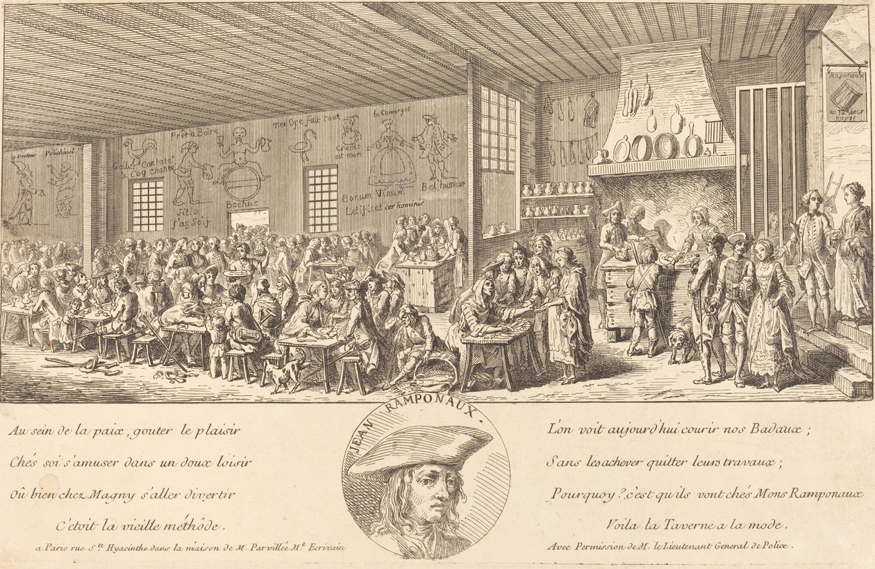Kabaret af Ramponaux, ca. 1760. af Unbekannt