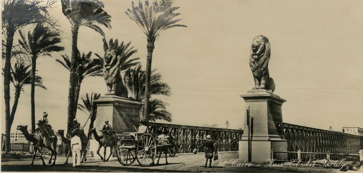 Kairo - Kasr-El-Nil-broen, c1930-c1939. af Unbekannt