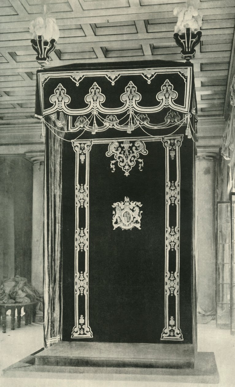 Baldakin i tronsalen, regeringshuset, 1925. af Unbekannt