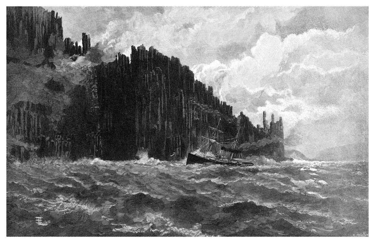 Cape Raoul, Tasmanien, Australien, 1886 af Unbekannt