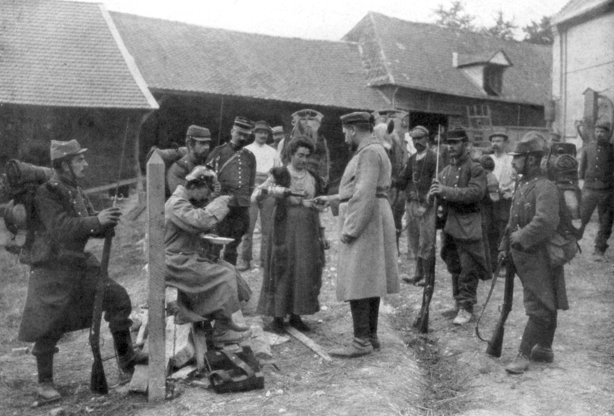 Tilfangetagne tyske fanger, Frankrig, august 1914 af Unbekannt