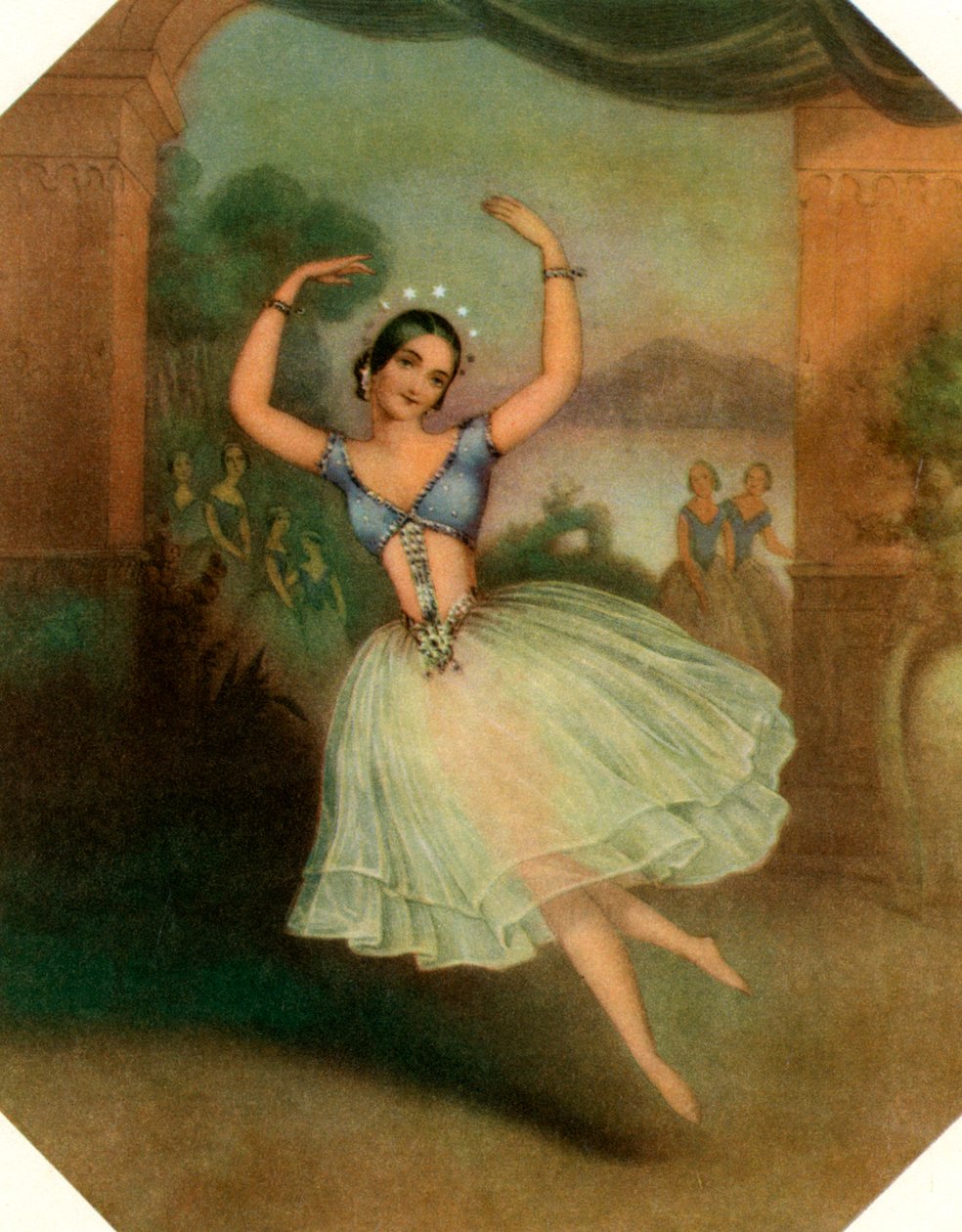 Carlotta Grisi i La Peri, 1800-tallet af Unbekannt