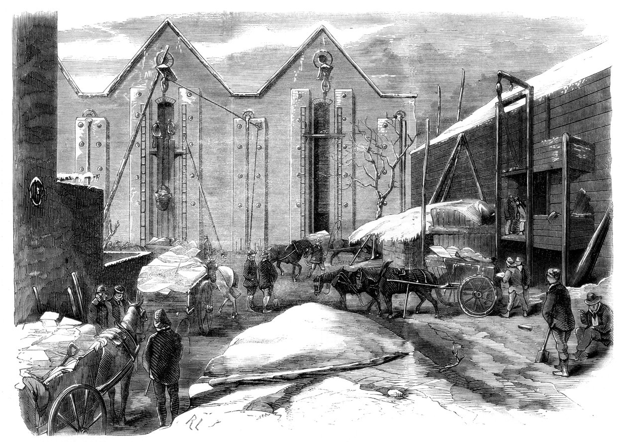 Carting the Ice, 1861 af Unbekannt