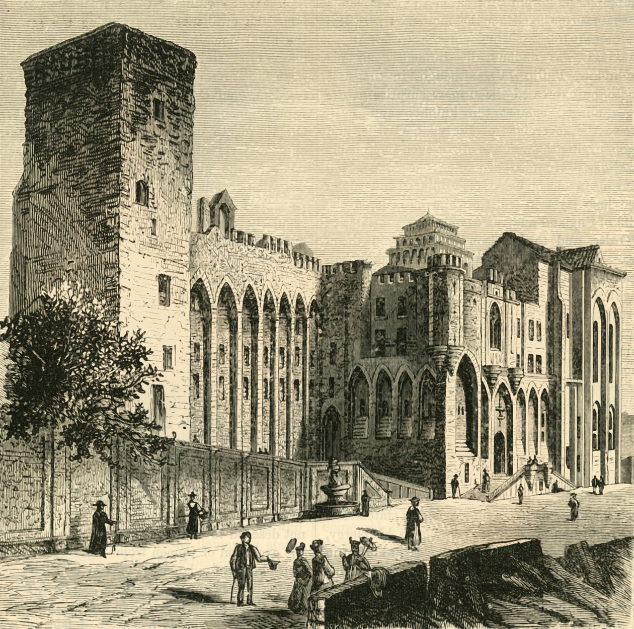 Pavenes Slot, Avignon, 1890. af Unbekannt