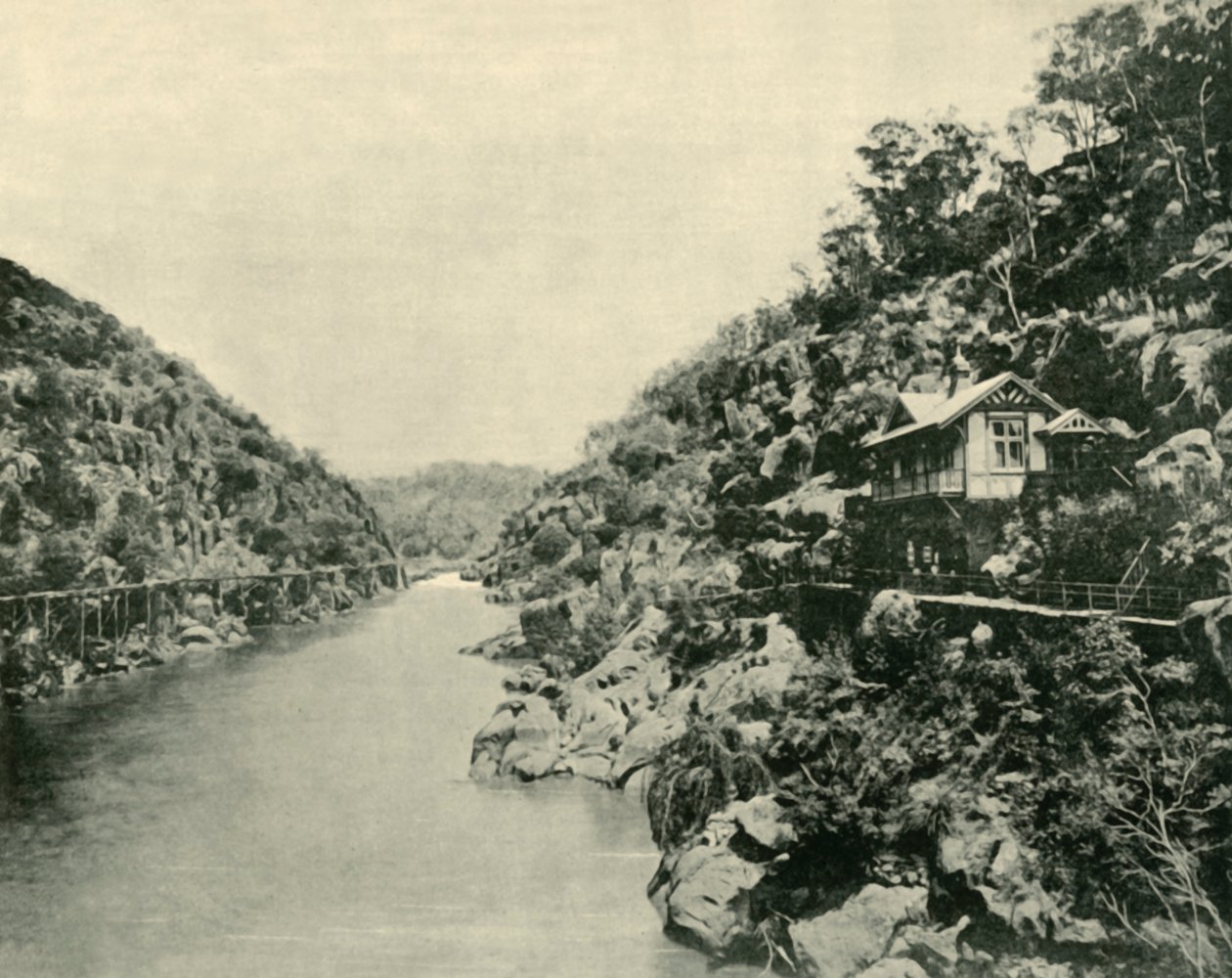 Cataract Gorge, fra broen, Launceston, 1901. af Unbekannt