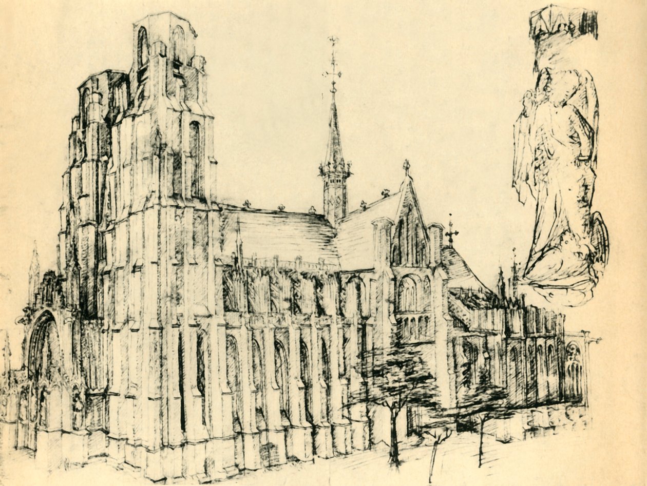 Cathedral and St Michael, c1460, 1943. af Unbekannt