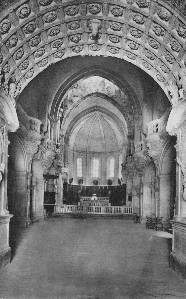 Cathedrale DAvignon. - Katedralen indenfor, c1925 af Unbekannt