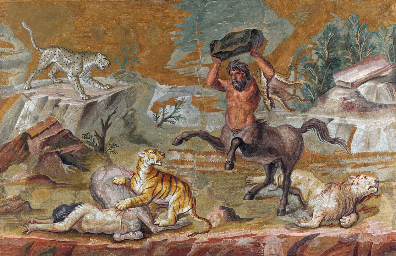 Centaur mosaic (retouched) dani af Unbekannt
