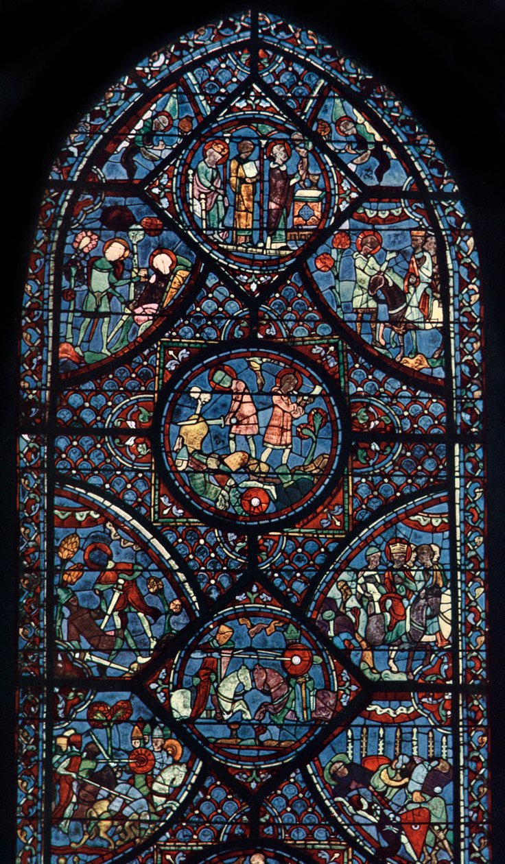 Charlemagne Window, Cathedral of Chartres, Frankrig, c1225 af Unbekannt