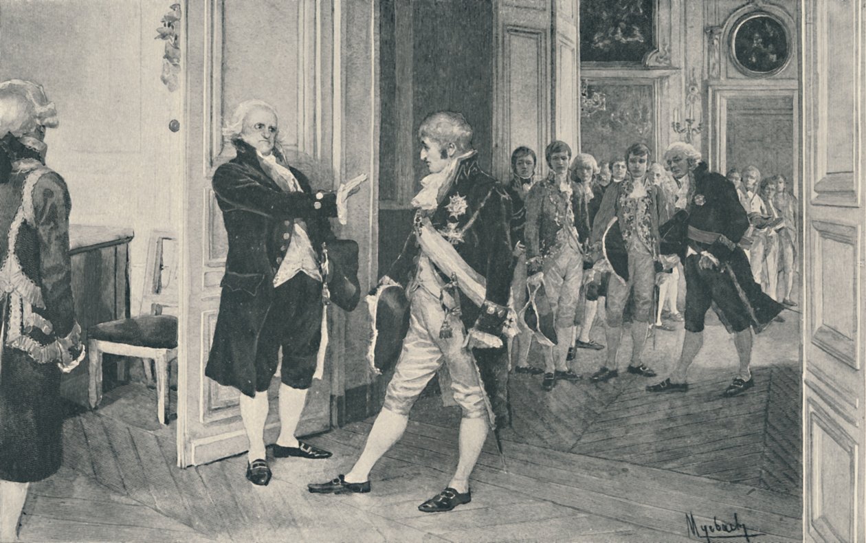 Charles og Ferdinand i Bayonne, 1808, 1896 af Unbekannt